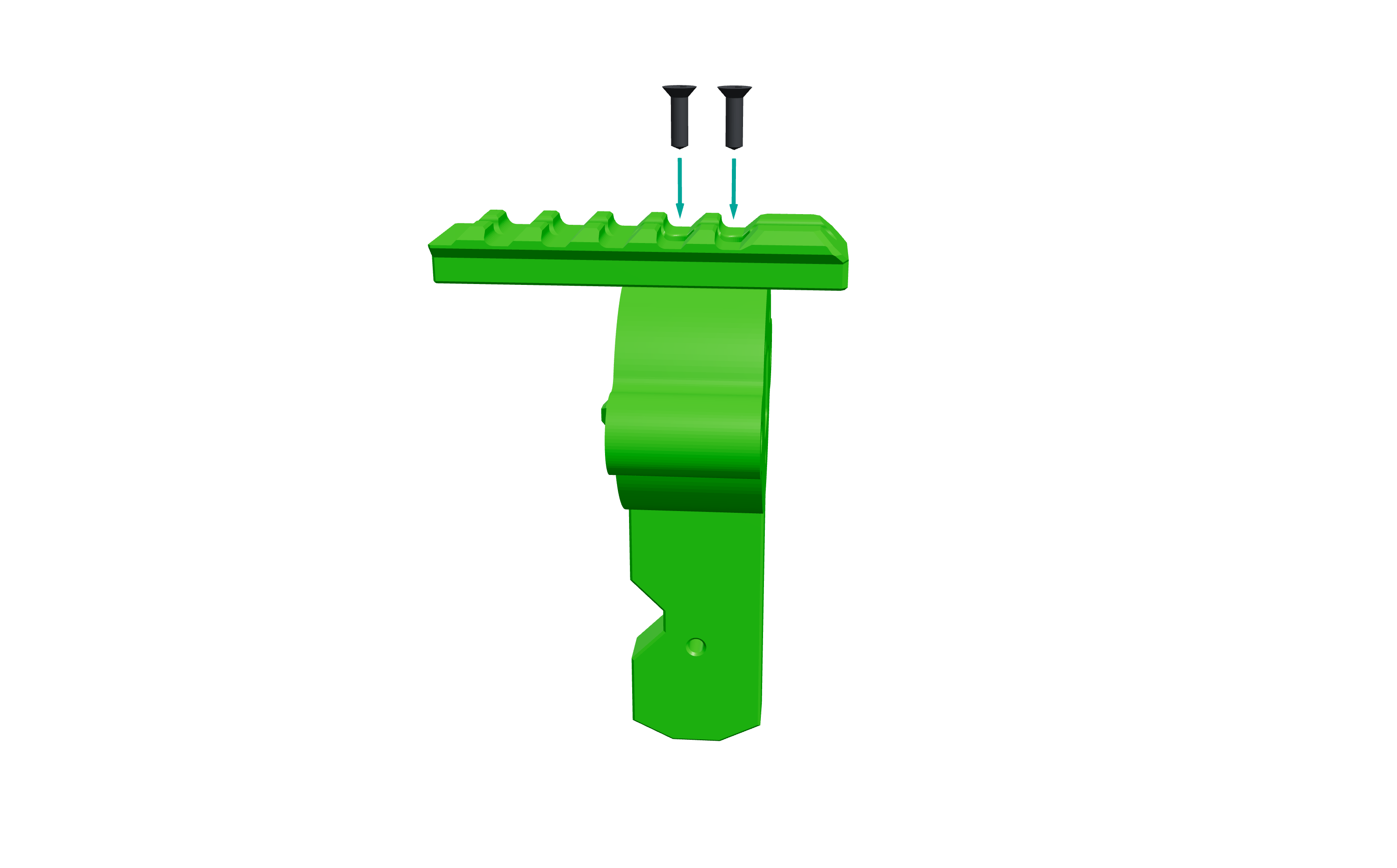 Step 23 — Screw RailB onto the top of GripCore wit...