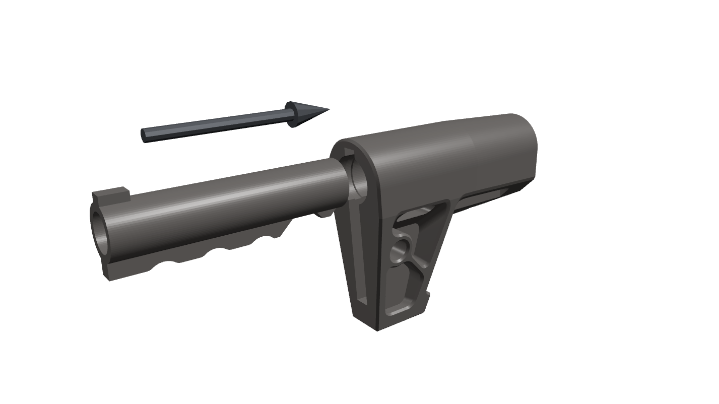 Step 10 — Slide the stock tube into the stock, be...
